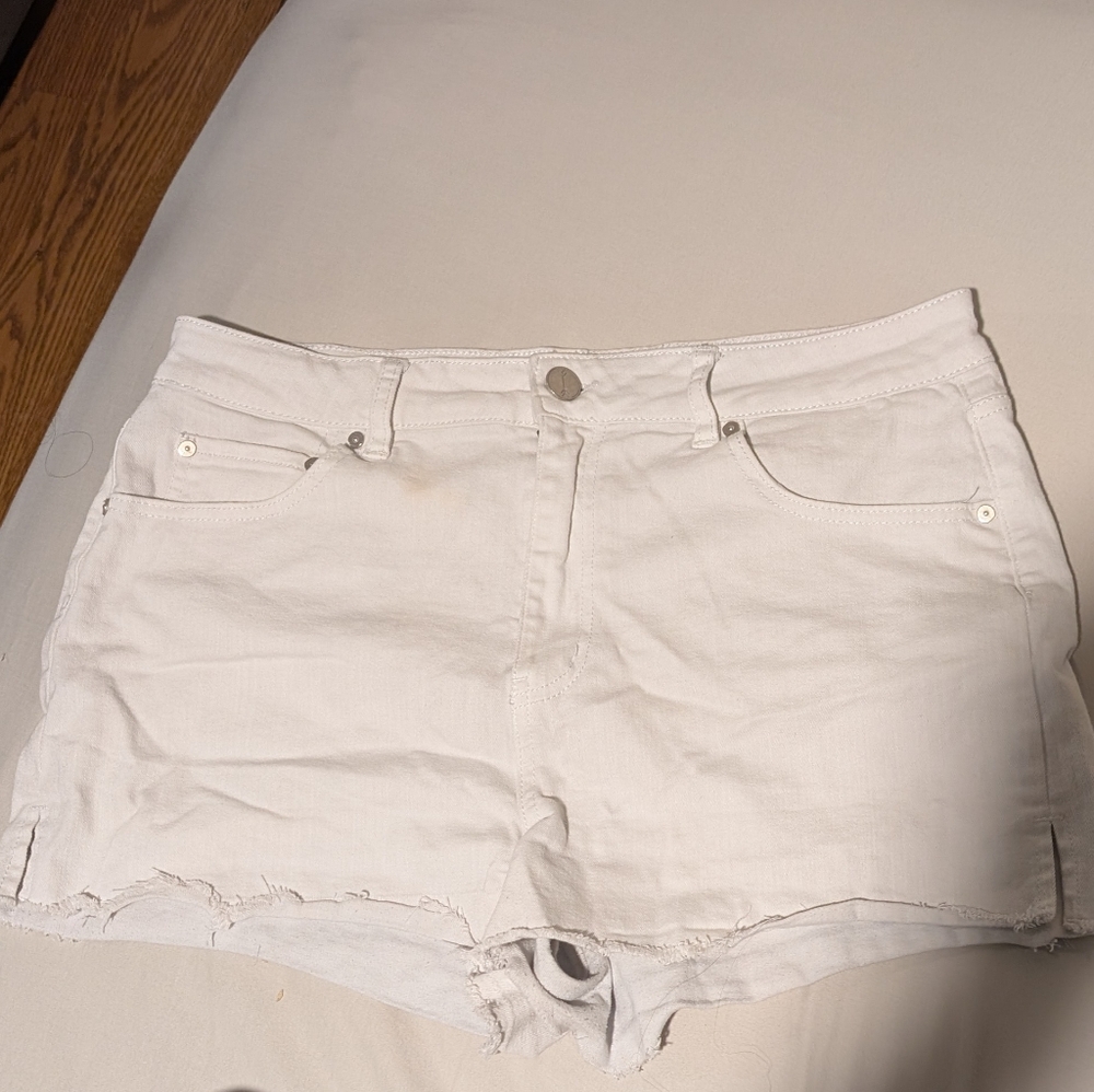 Women's White Denim Shorts